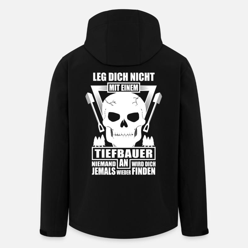 Tiefbauer - lustiger Spruch - Recycelte Männer Softshell-Jacke von Stanley/Stella - Schwarz
