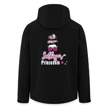 Schlagerprinzessin Schlagerfan Schlager Geschenk - Recycelte Männer Softshell-Jacke von Stanley/Stella - Schwarz - Hinten - AI Model Male 185 light (185cm)