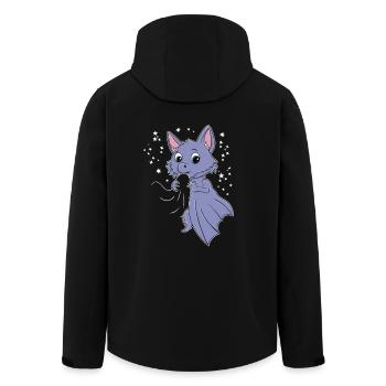 Kawaii Bat - Men’s Recycled Softshell Jacket by Stanley/Stella - black - Back - AI Model Male 185 light (185cm)