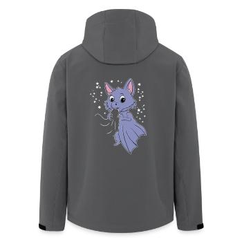 Kawaii Fledermaus - Recycelte Männer Softshell-Jacke von Stanley/Stella - Anthrazit - Hinten - AI Model Male 185 light (185cm)