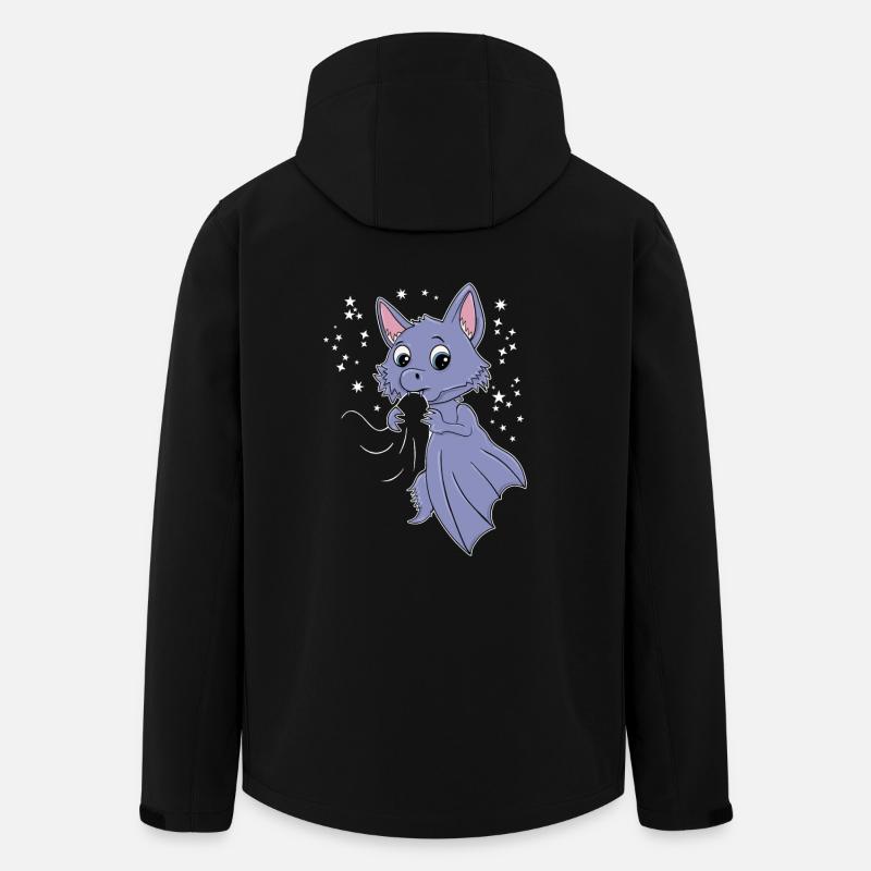 Kawaii Bat - Men’s Recycled Softshell Jacket by Stanley/Stella - black