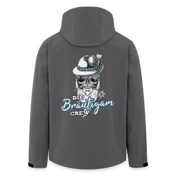Junggesellenabschied Männer JGA Tracht Team Bayern - Recycelte Männer Softshell-Jacke von Stanley/Stella - Schwarz - Hinten - AI Model Male 185 light (185cm)
