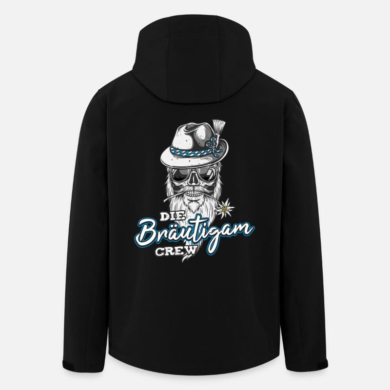 Junggesellenabschied Männer JGA Tracht Team Bayern - Recycelte Männer Softshell-Jacke von Stanley/Stella - Schwarz
