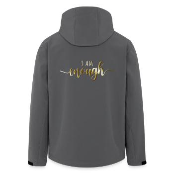 I Am Enough Ich Bin Genug Affirmation Achtsamkeit - Recycelte Männer Softshell-Jacke von Stanley/Stella - Schwarz - Hinten - AI Model Male 185 light (185cm)