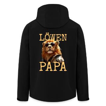 Lion Papa Papa Papa Fête des Pères Père Sauvage Lion - Veste softshell homme en polyester recyclé Stanley/Stella - noir - Dos - AI Model Male 185 light (185cm)