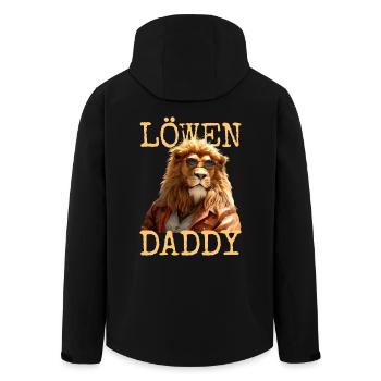 Lion Papa Papa Papa Fête des Pères Père Sauvage Lion - Veste softshell homme en polyester recyclé Stanley/Stella - noir - Dos - AI Model Male 185 light (185cm)