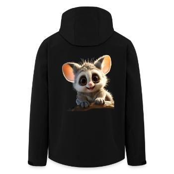 Galago Buschbaby Affen Galagos Affe Süßer Galago - Recycelte Männer Softshell-Jacke von Stanley/Stella - Schwarz - Hinten - AI Model Male 185 light (185cm)