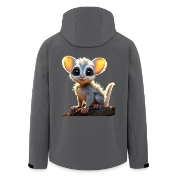 Galago Bush Baby Monkey Galagos Monkey Cute Galago - Men’s Recycled Softshell Jacket by Stanley/Stella - black - Back - AI Model Male 185 light (185cm)
