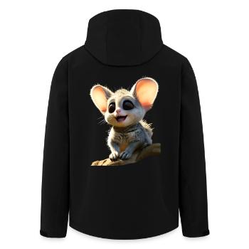 Galago Bush Baby Monkey Galagos Monkey Cute Galago - Men’s Recycled Softshell Jacket by Stanley/Stella - black - Back - AI Model Male 185 light (185cm)