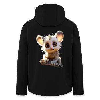 Galago Bush Baby Monkey Galagos Monkey Cute Galago - Men’s Recycled Softshell Jacket by Stanley/Stella - black - Back - AI Model Male 185 light (185cm)