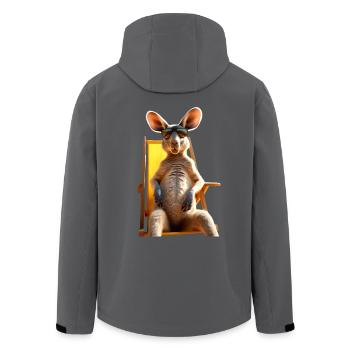 Kangourou Australie Marsupiaux sauvages Kangourous mignons - Veste softshell homme en polyester recyclé Stanley/Stella - noir - Dos - AI Model Male 185 light (185cm)