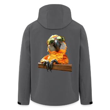 Papagei Ara Sittich Kakadu Parrot Süße Papageien - Recycelte Männer Softshell-Jacke von Stanley/Stella - Schwarz - Hinten - AI Model Male 185 light (185cm)