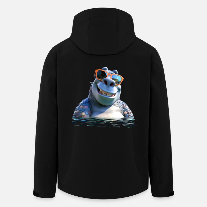 Hippopotame Hippopotame Hippopotame Hippopotame - Veste softshell homme en polyester recyclé Stanley/Stella - noir