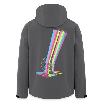Stummer Schrei nach Licht und Farbe - Recycelte Männer Softshell-Jacke von Stanley/Stella - Anthrazit - Hinten - AI Model Male 185 light (185cm)
