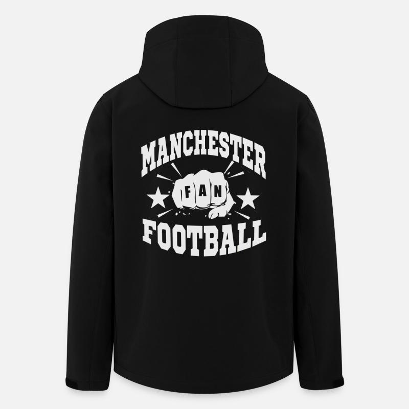Manchester-Fan - Recycelte Männer Softshell-Jacke Discoverer von Stanley/Stella - Schwarz