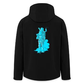 Onwards, Space Dad! - Men’s Recycled Softshell Jacket by Stanley/Stella - black - Back - AI Model Male 185 light (185cm)