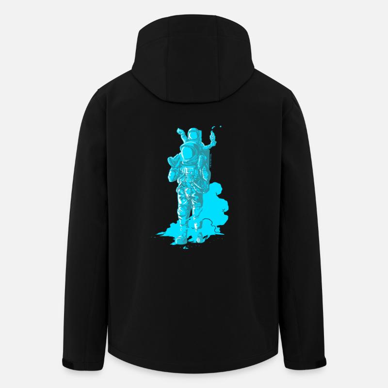 Onwards, Papa Space! - Veste softshell homme en polyester recyclé Stanley/Stella - noir