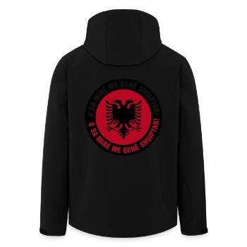 001 Albania - Recycelte Männer Softshell-Jacke von Stanley/Stella - Schwarz - Hinten - AI Model Male 185 light (185cm)