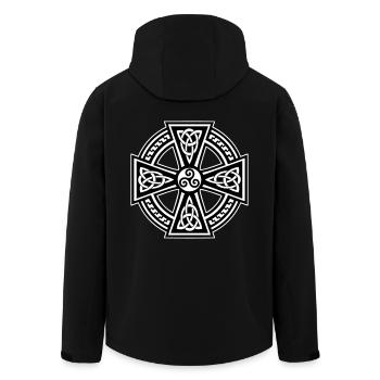 Breizh Celtic Cross - Veste softshell homme en polyester recyclé Stanley/Stella - noir - Dos - AI Model Male 185 light (185cm)