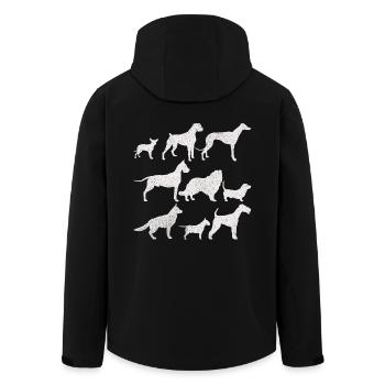 CHIENS CHIENS CADEAUX - Veste softshell homme en polyester recyclé Stanley/Stella - noir - Dos - AI Model Male 185 light (185cm)