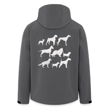 CHIENS CHIENS CADEAUX - Veste softshell homme en polyester recyclé Stanley/Stella - charbon - Dos - AI Model Male 185 light (185cm)