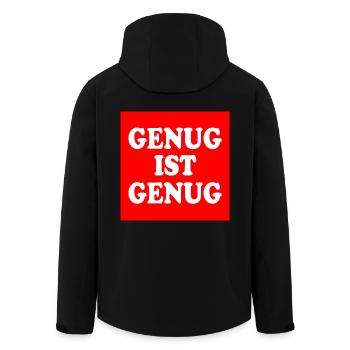 Genug ist genug - Recycelte Männer Softshell-Jacke von Stanley/Stella - Schwarz - Hinten - AI Model Male 185 light (185cm)
