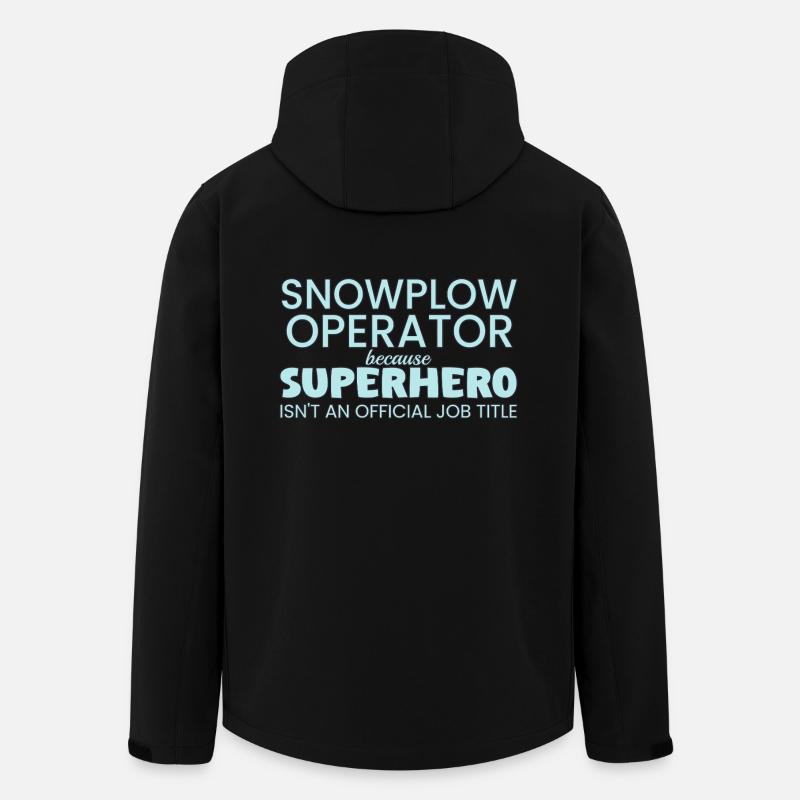 Snowplow Operator Superhero - Men’s Recycled Softshell Jacket by Stanley/Stella - black