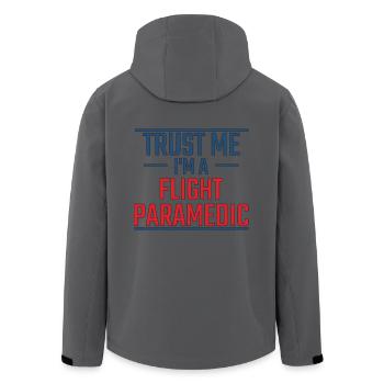Flight Paramedic Trust me Luftrettung - Recycelte Männer Softshell-Jacke von Stanley/Stella - Schwarz - Hinten - AI Model Male 185 light (185cm)