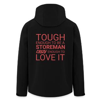 Storeman Crazy - Recycelte Männer Softshell-Jacke von Stanley/Stella - Schwarz - Hinten - AI Model Male 185 light (185cm)