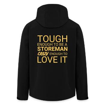 Storeman Crazy - Recycelte Männer Softshell-Jacke von Stanley/Stella - Schwarz - Hinten - AI Model Male 185 light (185cm)