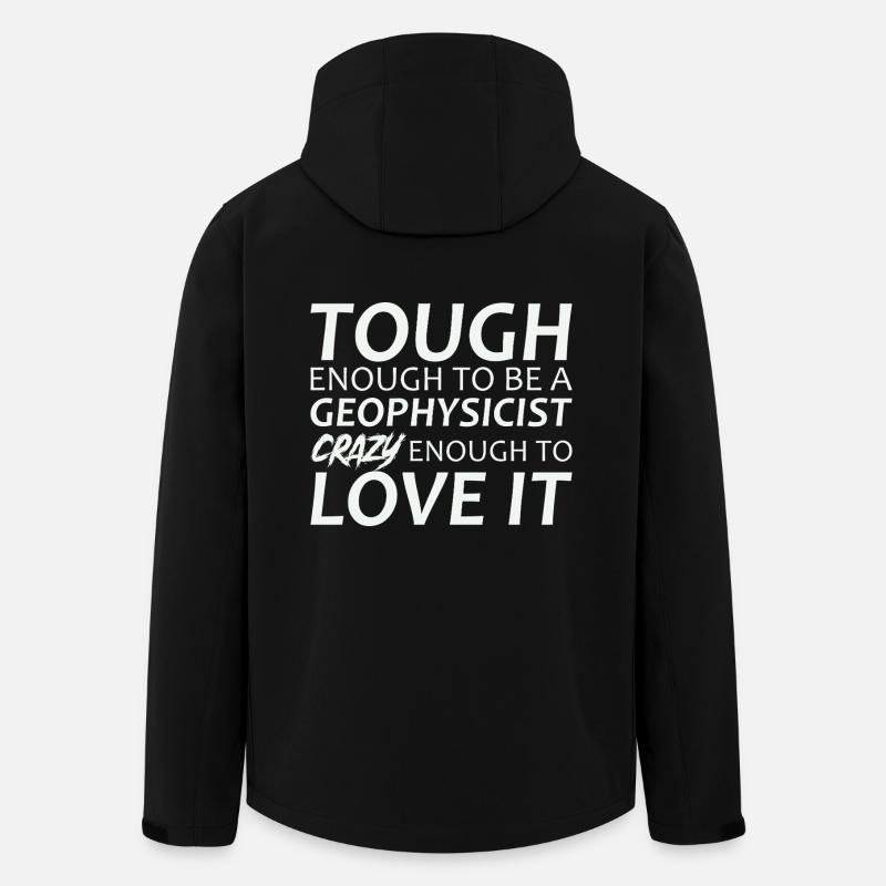 Geophysicist Crazy Geophysics - Men’s Recycled Softshell Jacket by Stanley/Stella - black