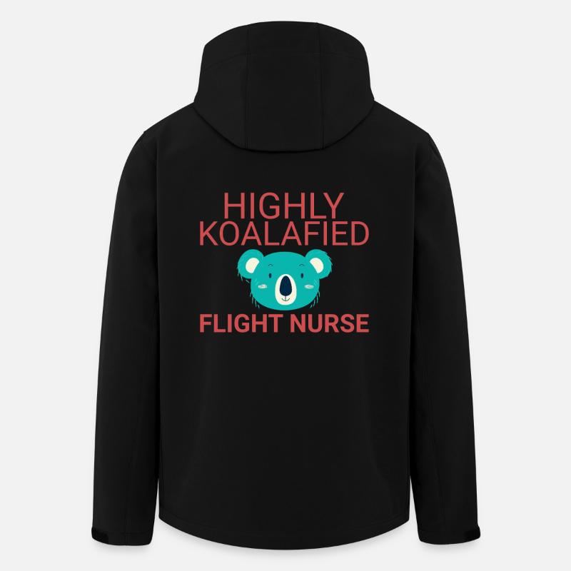 Flight Nurse Koalafied Air Rescue - Men’s Recycled Softshell Jacket by Stanley/Stella - black