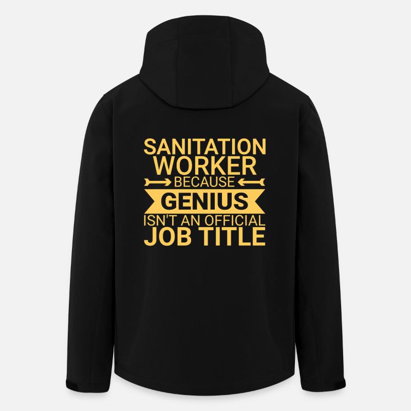 Sanitation worker Genius - Recycelte Männer Softshell-Jacke von Stanley/Stella - Schwarz