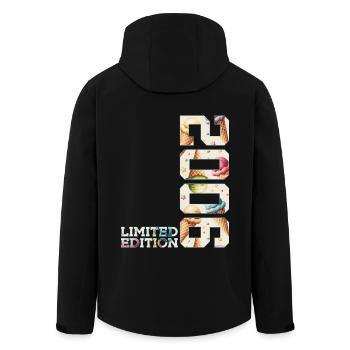 LIMITED EDITION 2006 20 JAHRE EIS 20. GEBURTSTAG - Men’s Recycled Softshell Jacket by Stanley/Stella - black - Back - AI Model Male 185 light (185cm)
