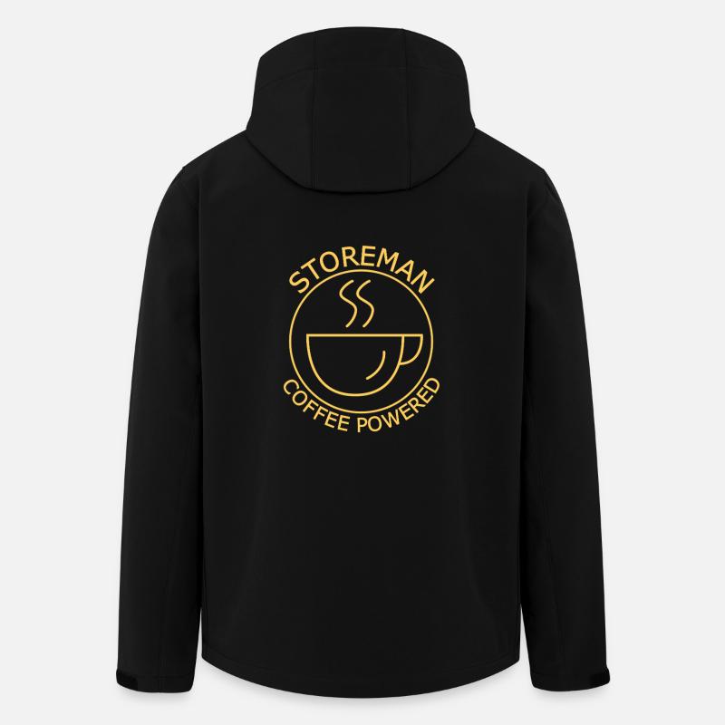 Storeman Coffee Powered - Men’s Recycled Softshell Jacket by Stanley/Stella - black