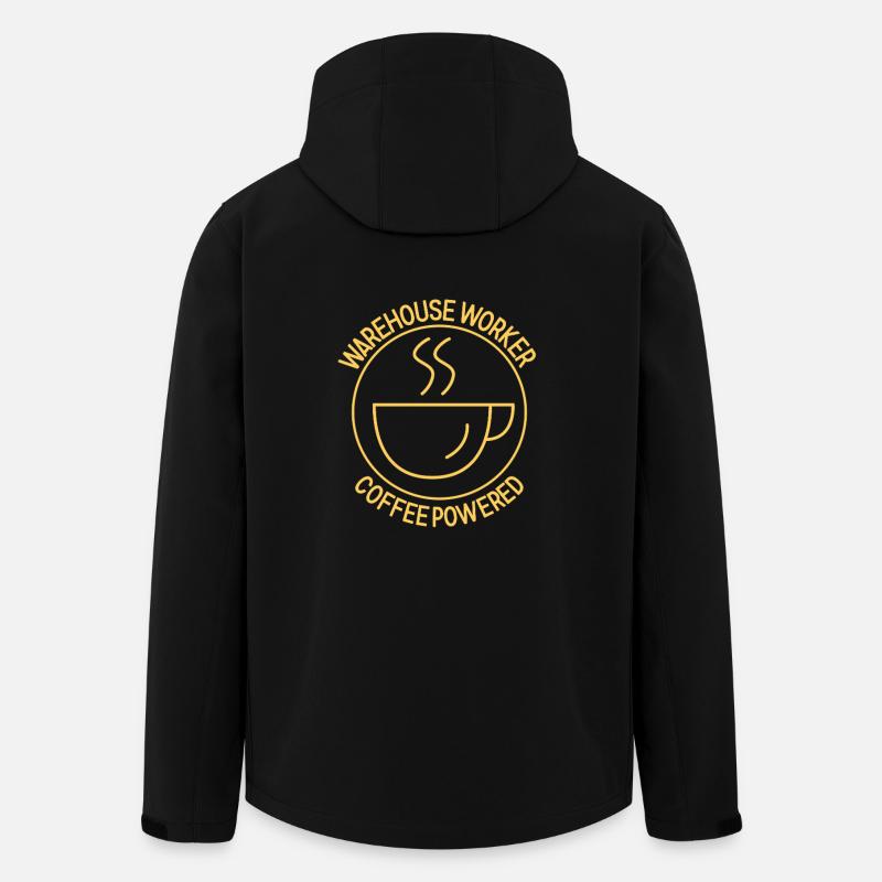 Warehouse Worker Coffee Powered - Men’s Recycled Softshell Jacket by Stanley/Stella - black