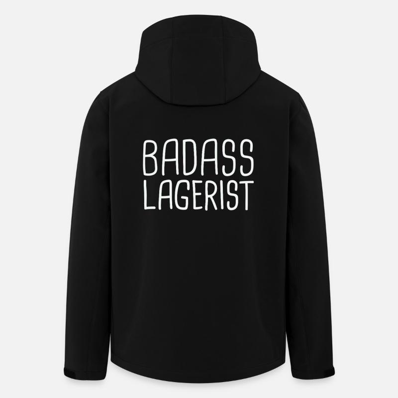 Lagerist Badass - Recycelte Männer Softshell-Jacke von Stanley/Stella - Schwarz