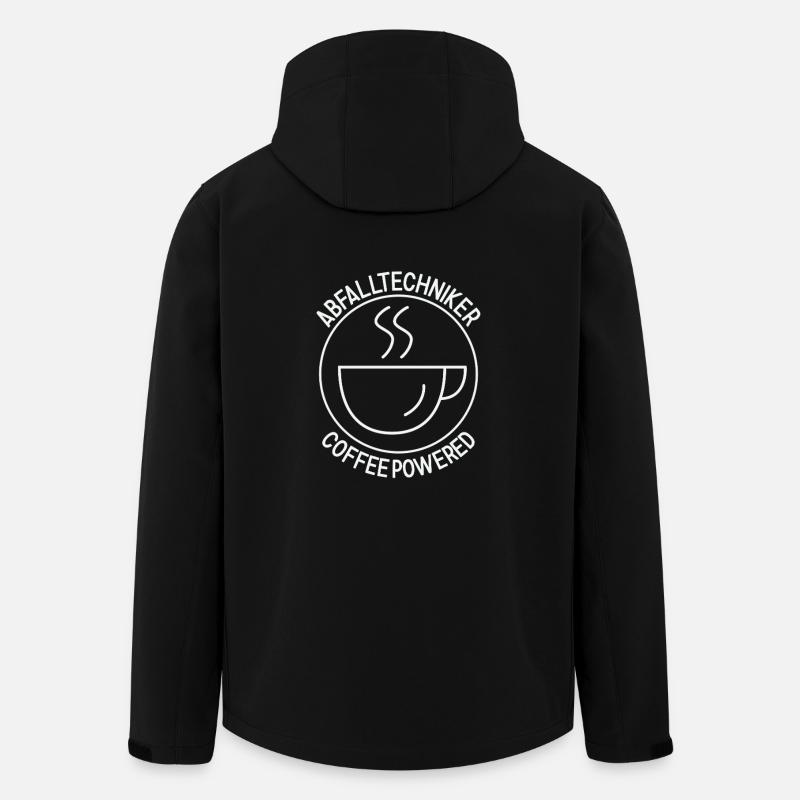 Technicien des déchets Café - Veste softshell homme en polyester recyclé Stanley/Stella - noir
