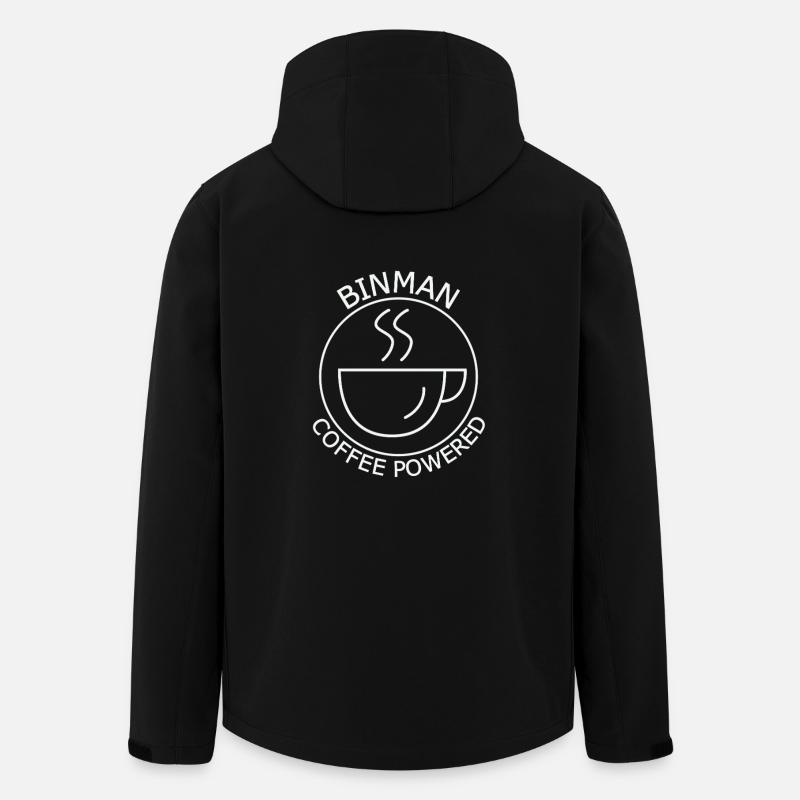 Binman Coffee Powered - Men’s Recycled Softshell Jacket by Stanley/Stella - black