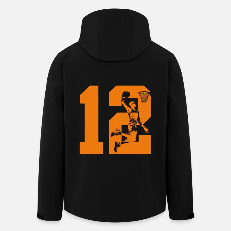 NUMMER 12 BASKETBALL 12. GEBURTSTAG - Recycelte Männer Softshell-Jacke von Stanley/Stella - Schwarz