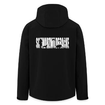 SCHWARZWILDBRACKE Jagdhund Wilsigns Jagd Jäger - Recycelte Männer Softshell-Jacke von Stanley/Stella - Schwarz - Hinten - AI Model Male 185 light (185cm)