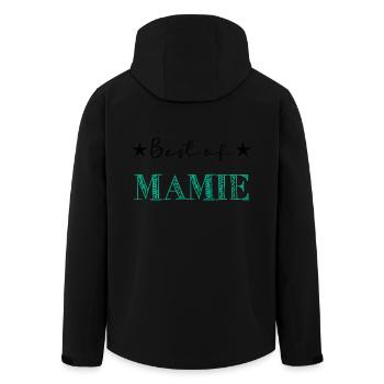BONNE FÊTE MAMAN. MAMAN. FÊTE DES MÈRES - Veste softshell homme en polyester recyclé Stanley/Stella - noir - Dos - AI Model Male 185 light (185cm)