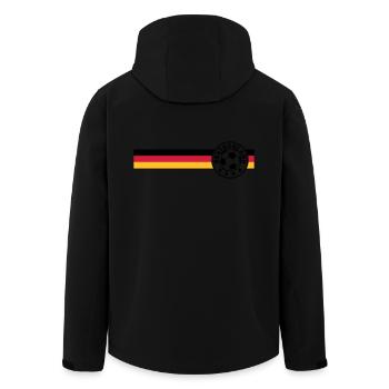 logo Football sur Deutschandfahne - Veste softshell homme en polyester recyclé Stanley/Stella - noir - Dos - AI Model Male 185 light (185cm)