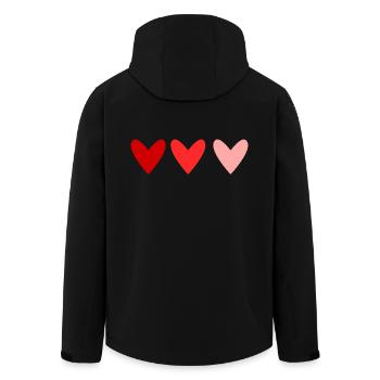 SAINT VALENTINE. bachelorette party. I LOVE YOU. I LOVE YOU. LOVE - Men’s Recycled Softshell Jacket by Stanley/Stella - black - Back - AI Model Male 185 light (185cm)