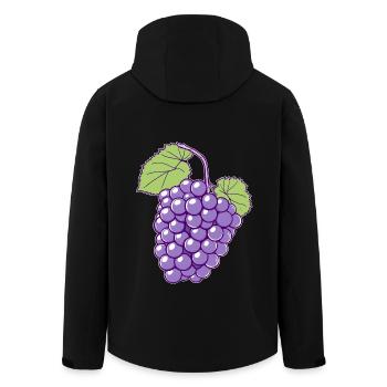 Grapes Costume Fruit Fruit Winemaker Carnival - Men’s Recycled Softshell Jacket by Stanley/Stella - black - Back - AI Model Male 185 light (185cm)