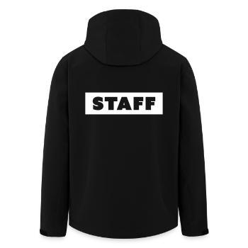 STAFF - Recycelte Männer Softshell-Jacke von Stanley/Stella - Schwarz - Hinten - AI Model Male 185 light (185cm)