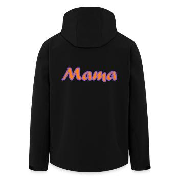 MUTTERTAG. SCHÖNEN MUTTERTAG. MAMA. MAMMA - Recycelte Männer Softshell-Jacke von Stanley/Stella - Schwarz - Hinten - AI Model Male 185 light (185cm)