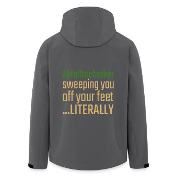 Abfalltechniker Valentinstag Sweeping you - Recycelte Männer Softshell-Jacke von Stanley/Stella - Schwarz - Hinten - AI Model Male 185 light (185cm)