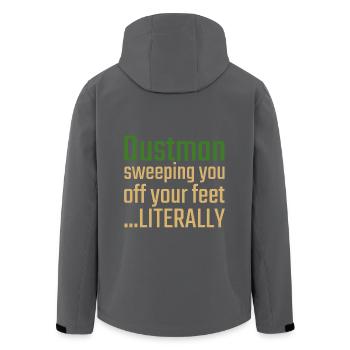Dustman Valentine's Day Sweeping you - Men’s Recycled Softshell Jacket by Stanley/Stella - black - Back - AI Model Male 185 light (185cm)