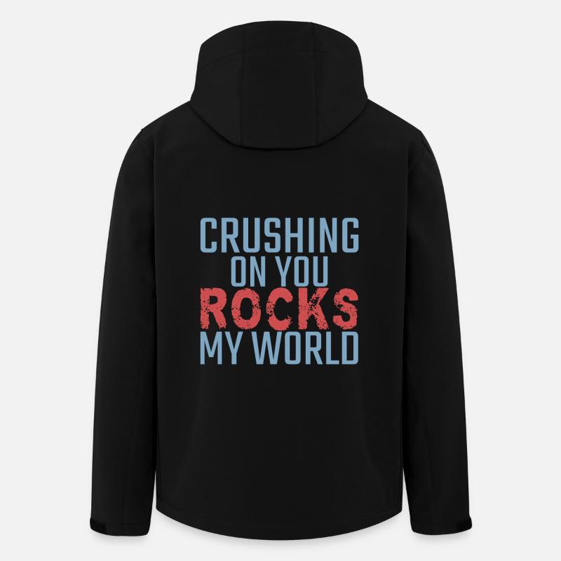 Géologie Saint-Valentin Écraser vos rochers - Veste softshell homme en polyester recyclé Stanley/Stella - noir